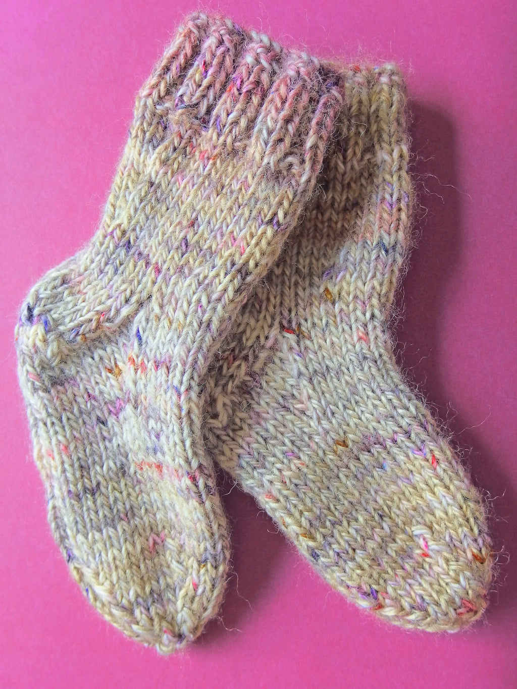Baby Socks - 80% Wool 20% Silk: Autumn Shades of red