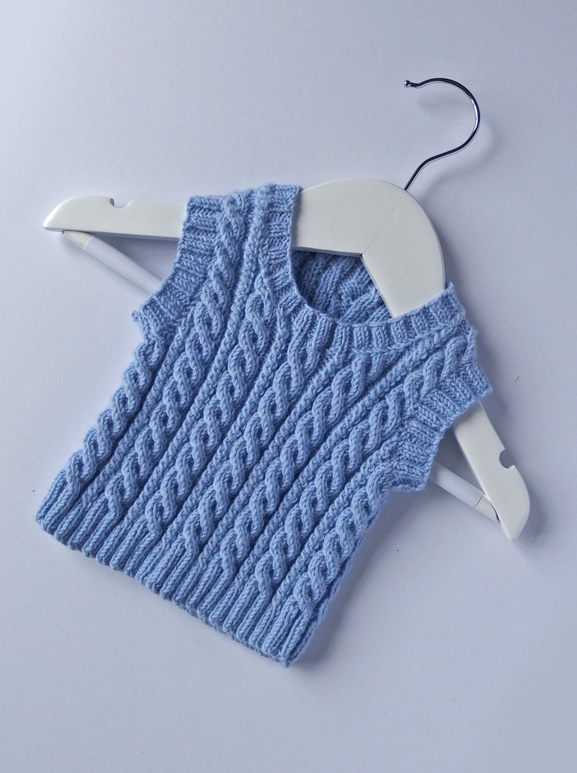 Tank top - 100% Baby Alpaca - pale blue