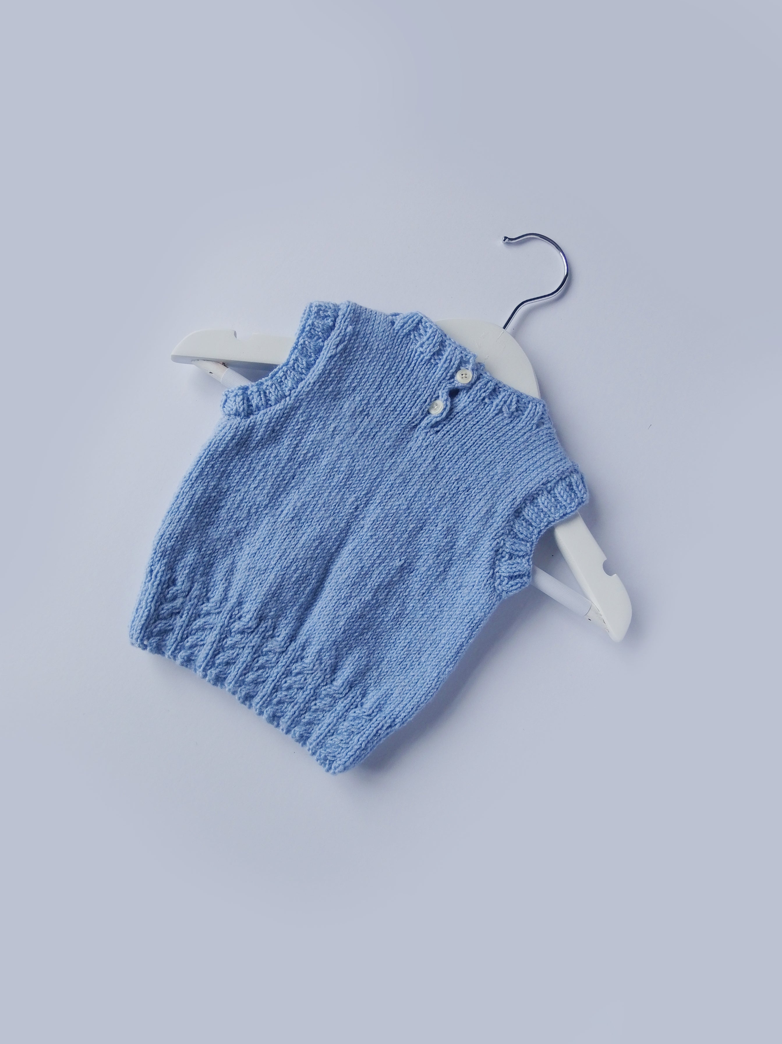 Tank top - 100% Baby Alpaca - pale blue