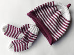 Baby Socks & Beanie Set: Petrol Raspberry/Vanilla