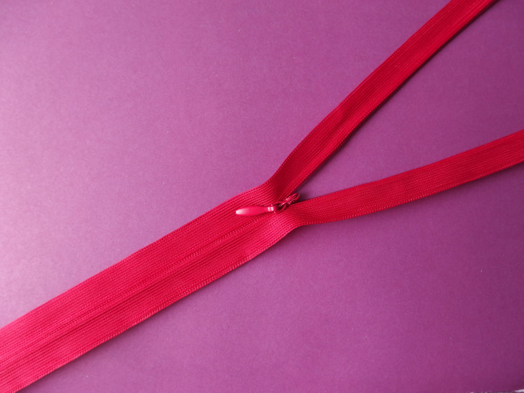 Concealed Zip: Cerise