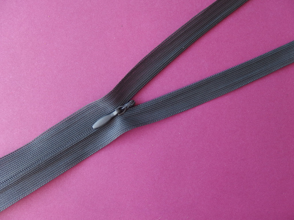 Concealed Zip: Dark Grey