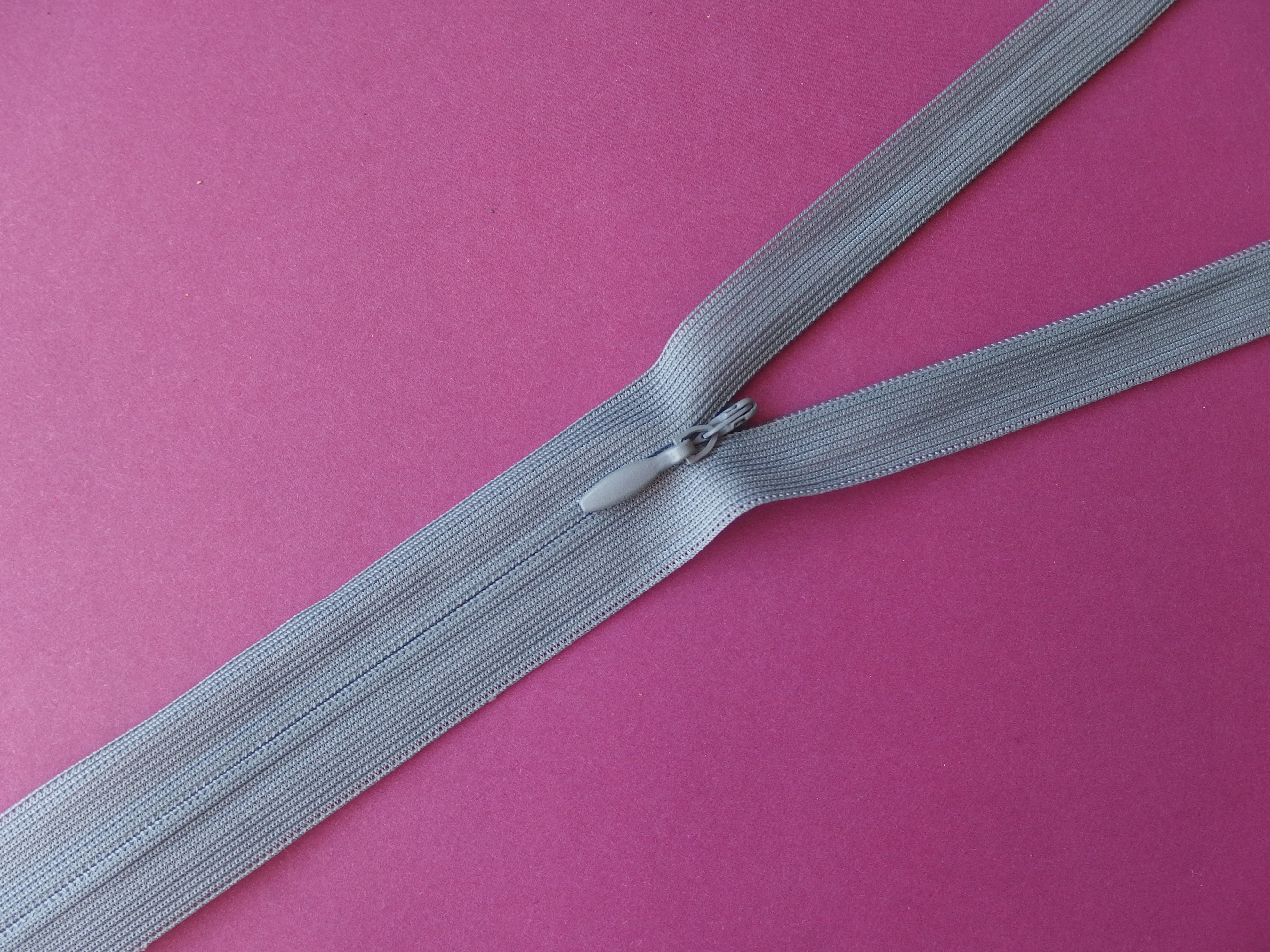 Concealed Zip: Grey