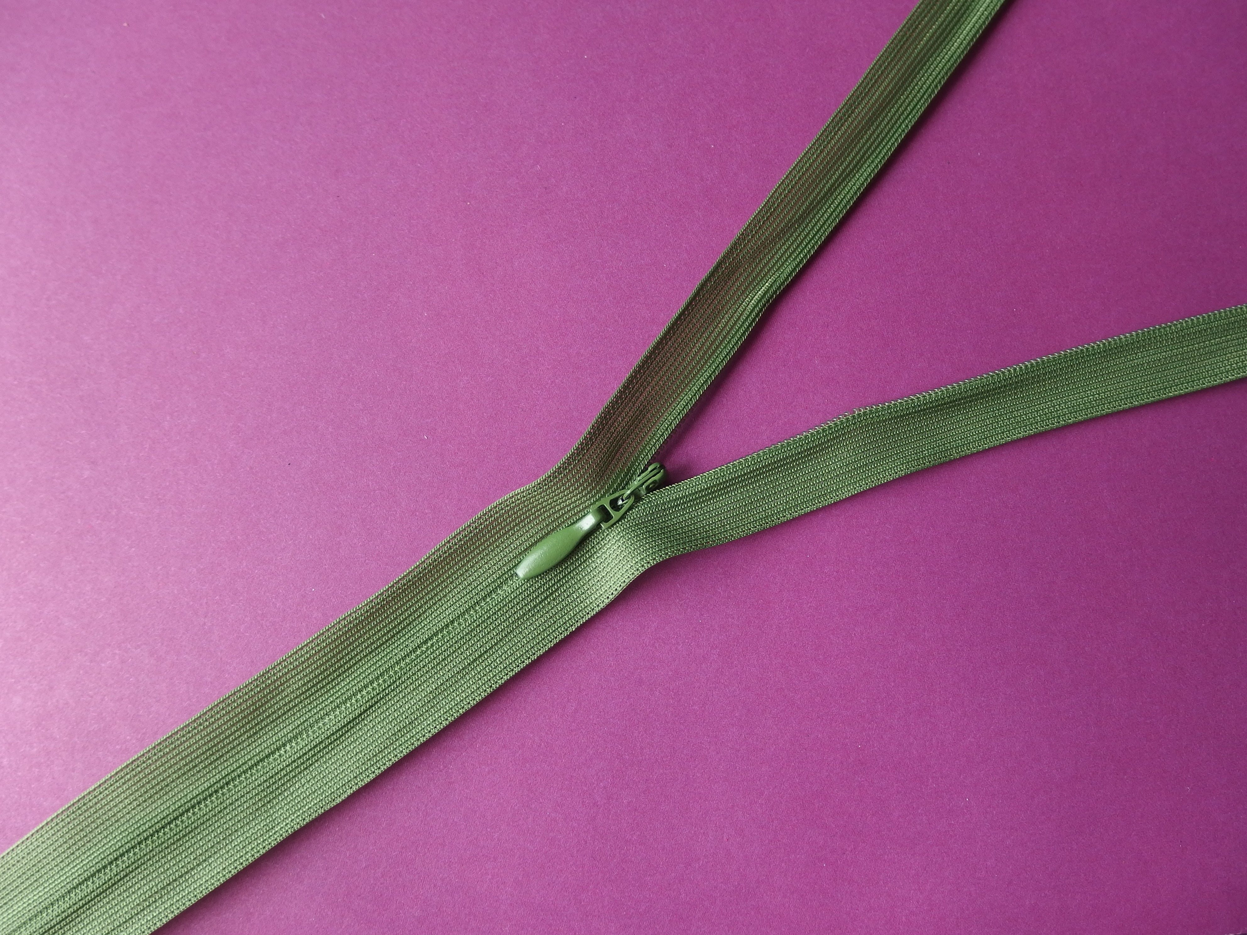 Concealed Zip: Olive Green