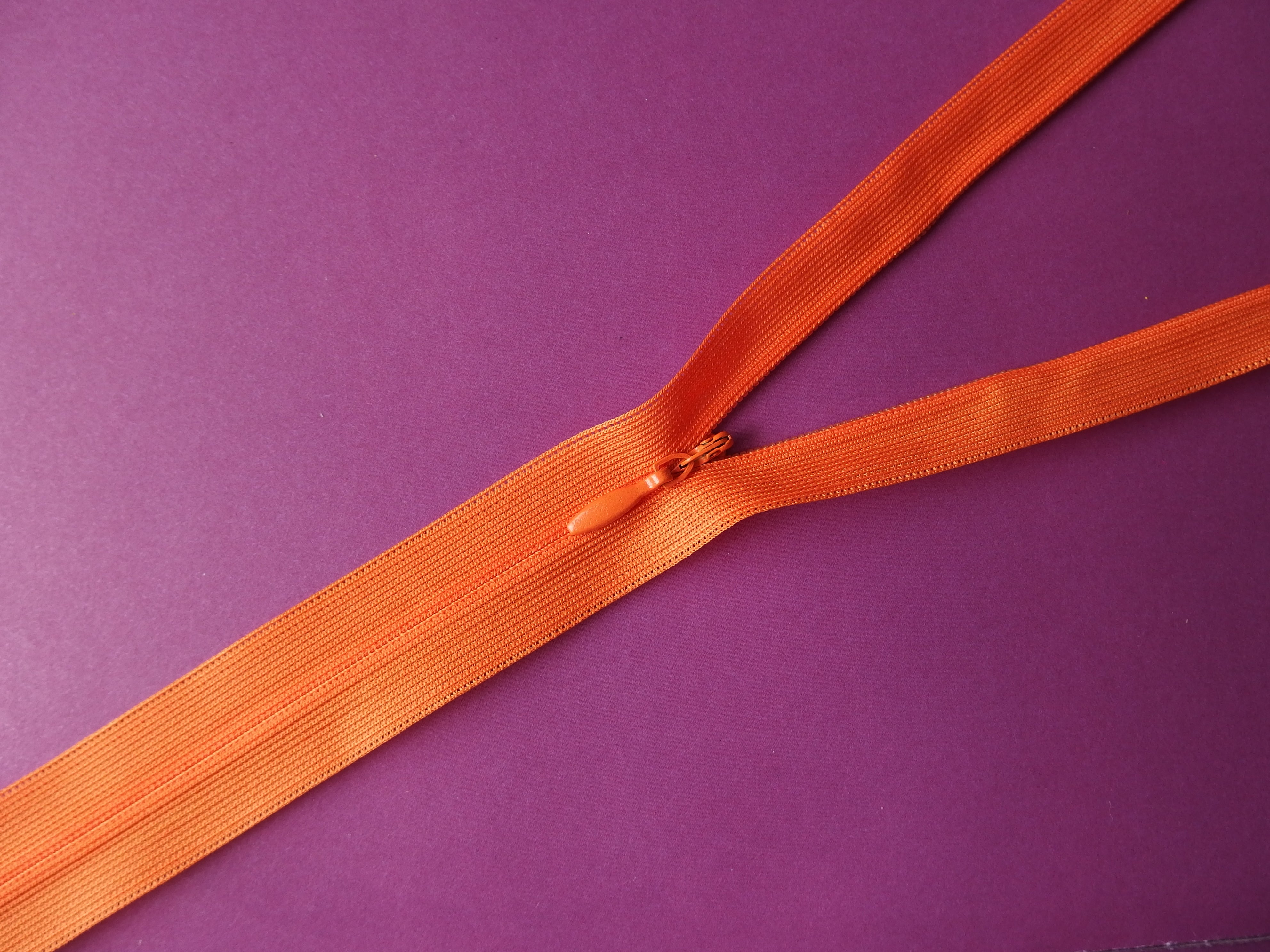 Concealed Zip: Orange
