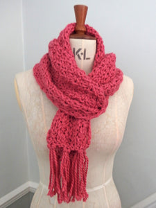 Big Soft Scarf - Extraordinarily soft 80% wool and 20% cashmere - Crimson