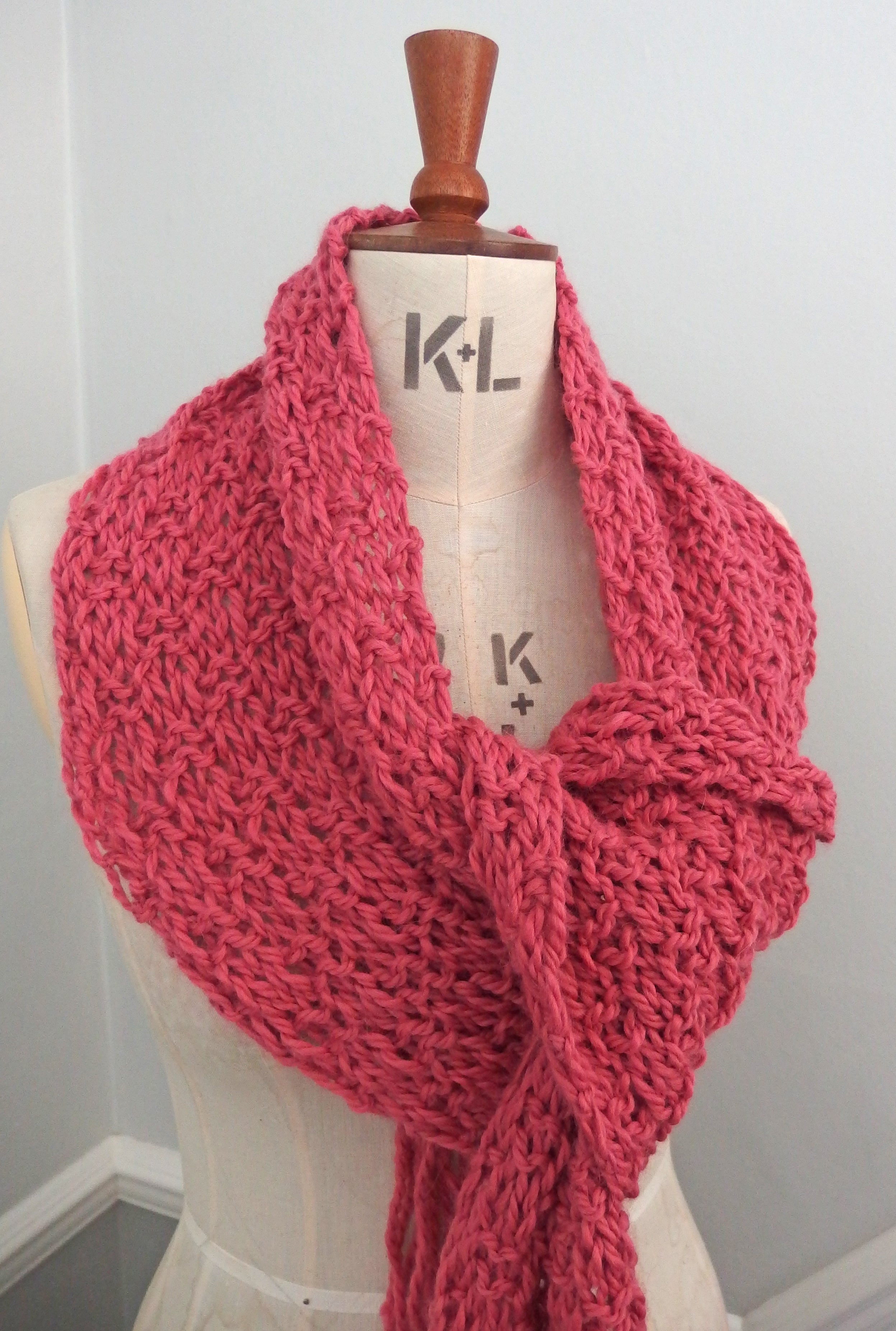Big Soft Scarf - Extraordinarily soft 80% wool and 20% cashmere - Crimson