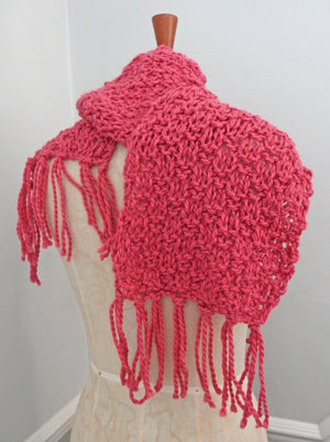 Big Soft Scarf - Extraordinarily soft 80% wool and 20% cashmere - Crimson