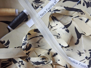 Vintage Dress-making Kit: Leaf Print Dress