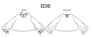 Edie line drawing: Merchant & Mills pattern