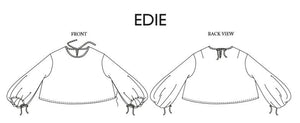 Edie line drawing: Merchant & Mills pattern