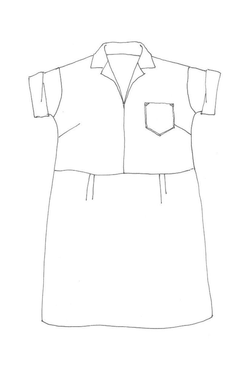 Factory line drawing: Merchant & Mills pattern