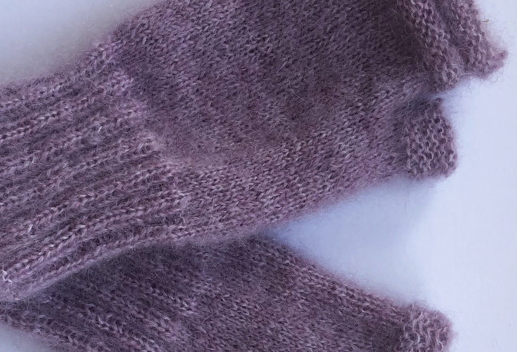 Fingerless Gloves: Merino & Mohair Silk