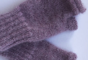 Fingerless Gloves: Merino & Mohair Silk
