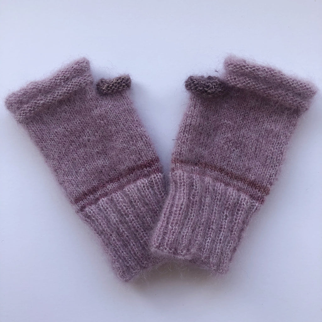 Fingerless Gloves: Merino & Mohair Silk