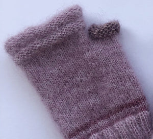 Fingerless Gloves: Merino & Mohair Silk