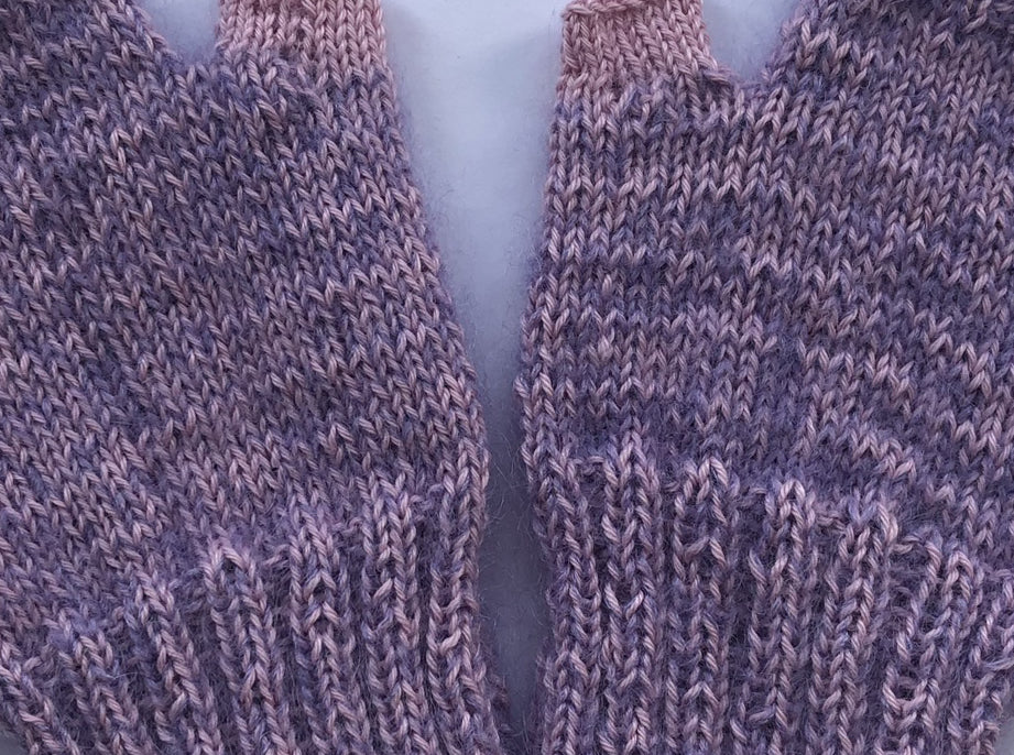 Fingerless Gloves: Cotton Silk & Mohair Silk