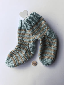 Baby Socks - stripy socks 100% baby merino wool