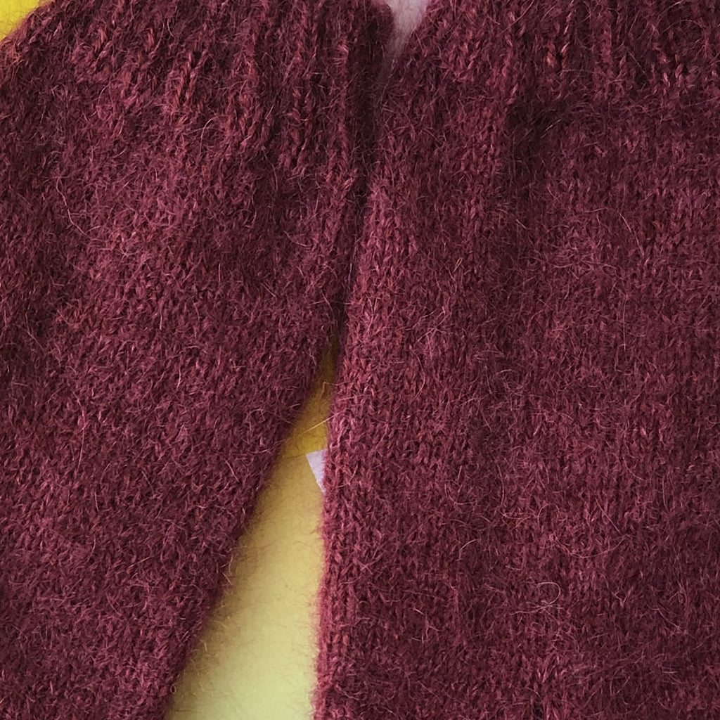Deep Rose Hand-knitted Socks