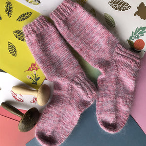 Raspberry Sorbet Hand-knitted Socks