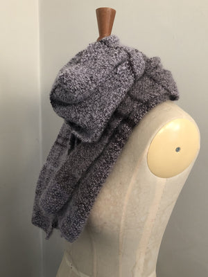 Soft silk & baby Suri Alpaca Wool Scarf in Lavender