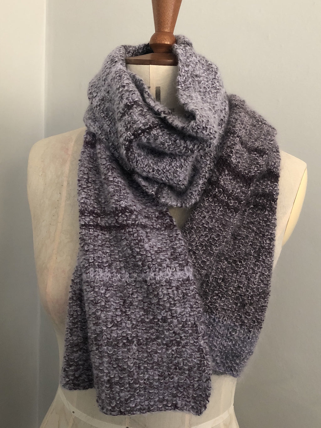 Soft silk & baby Suri Alpaca Wool Scarf in Lavender