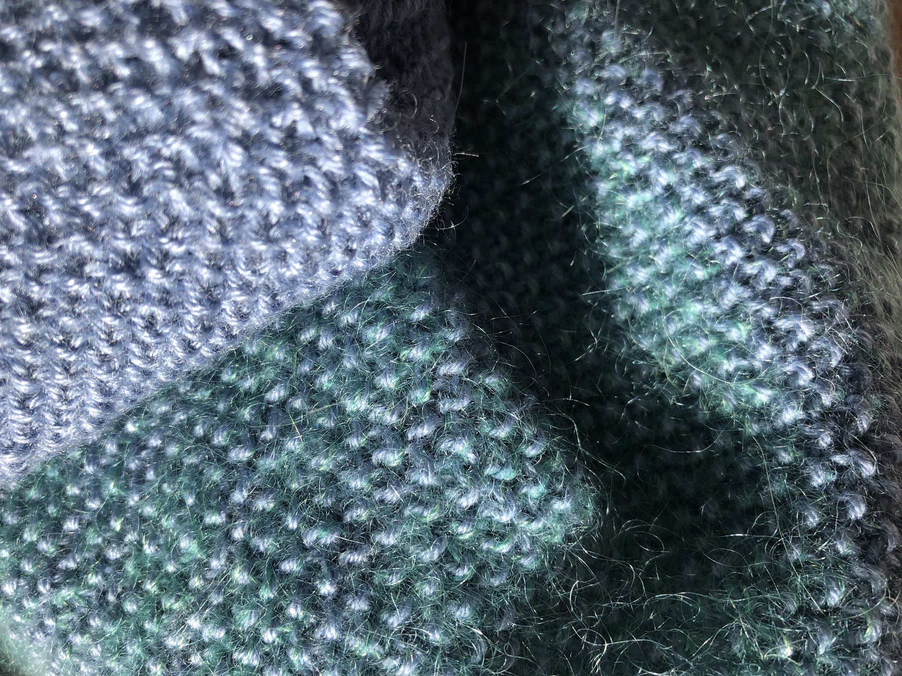 Moss stitch Silk & Alpaca Lightweight Scarf
