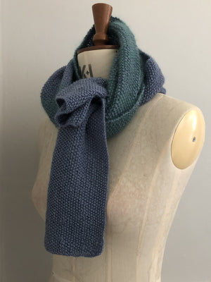 Moss stitch Silk & Alpaca Lightweight Scarf