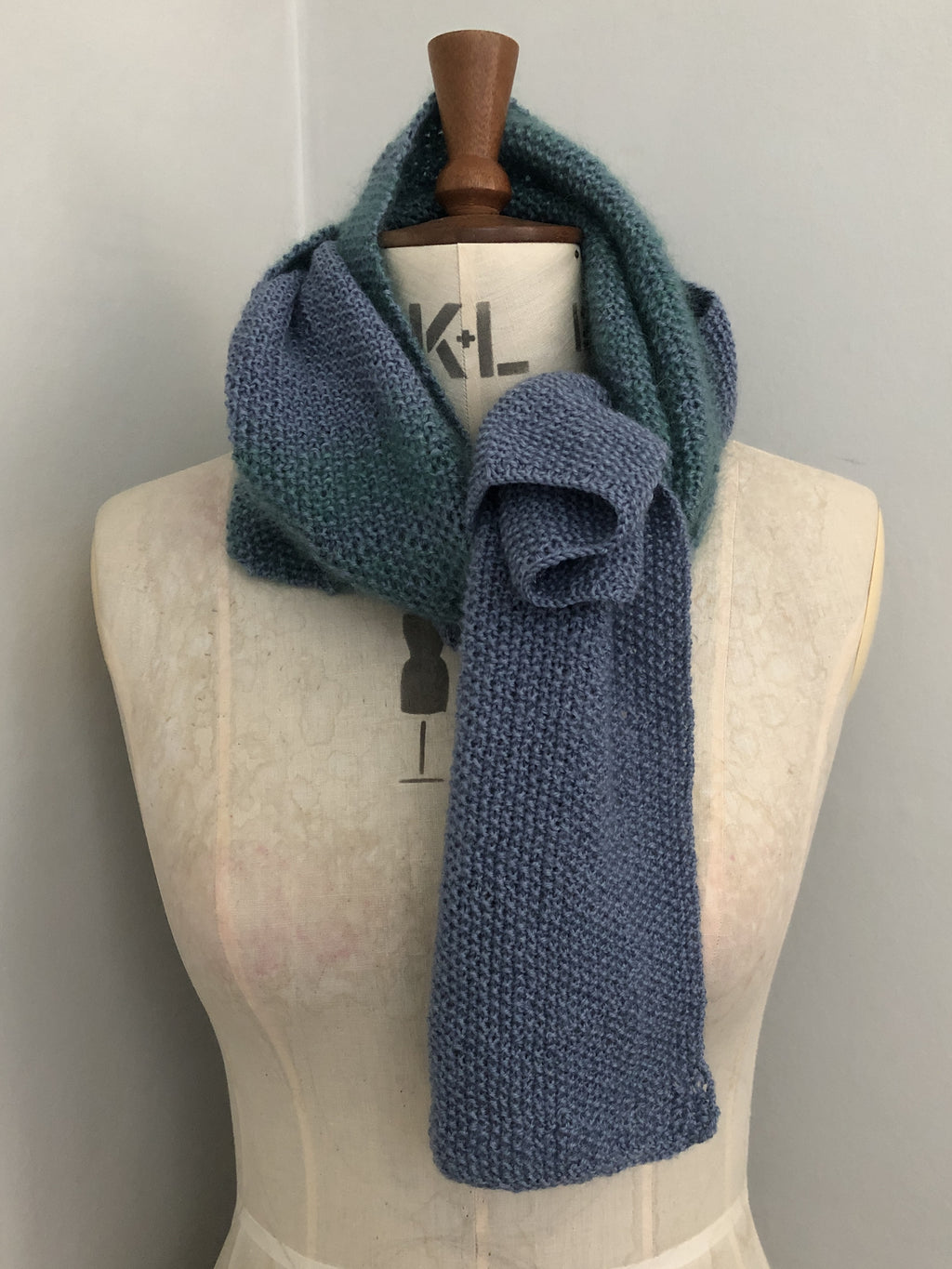 Moss stitch Silk & Alpaca Lightweight Scarf