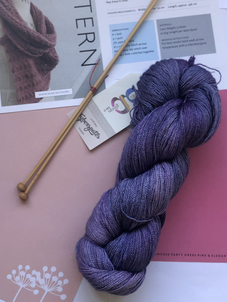 Blueberry Scarf Knitting Kit
