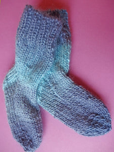 Baby Socks - 80% Wool 20% Silk: Blue Skies