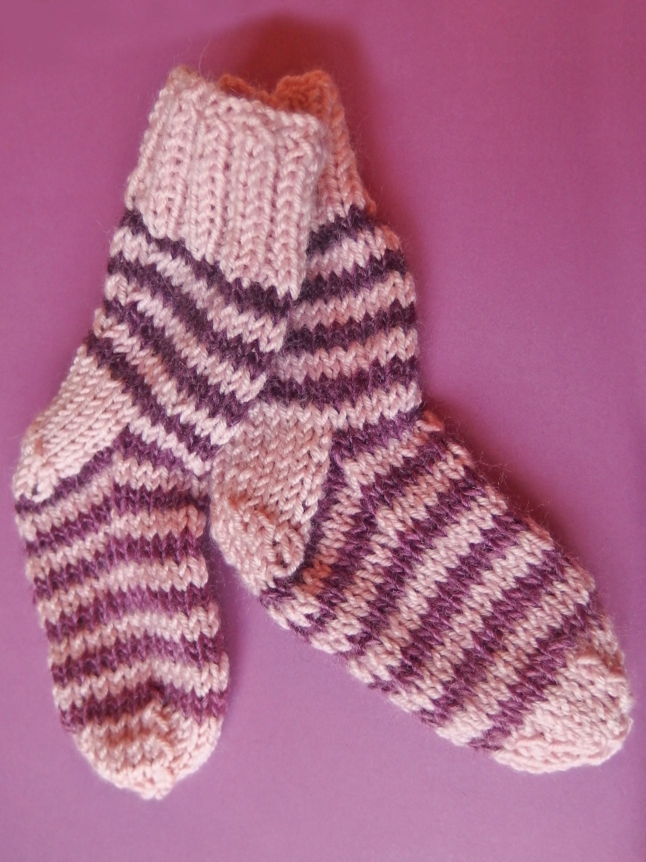 Baby Socks - 80% Wool 20% Silk: Autumn Stripes
