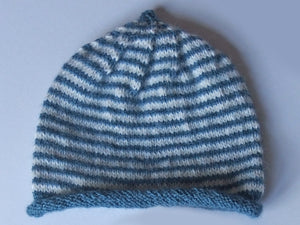 Baby Socks & Beanie Hat - Petrol Blue & Vanilla