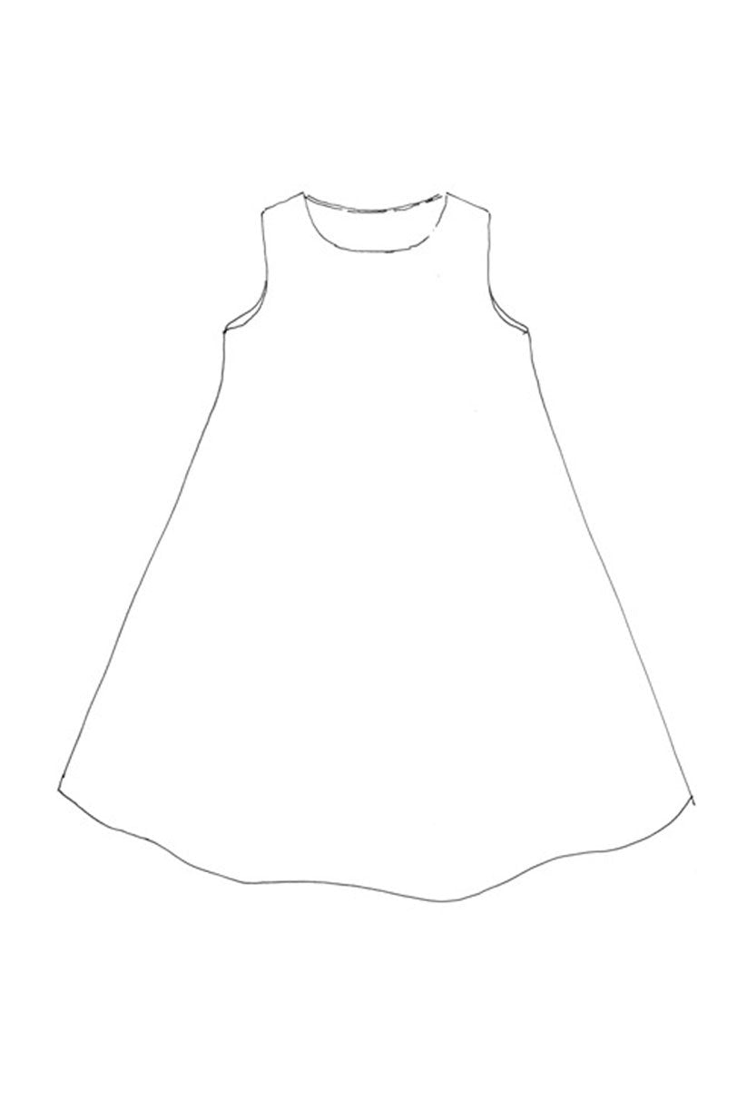 Trapeze line drawing: Merchant & Mills pattern
