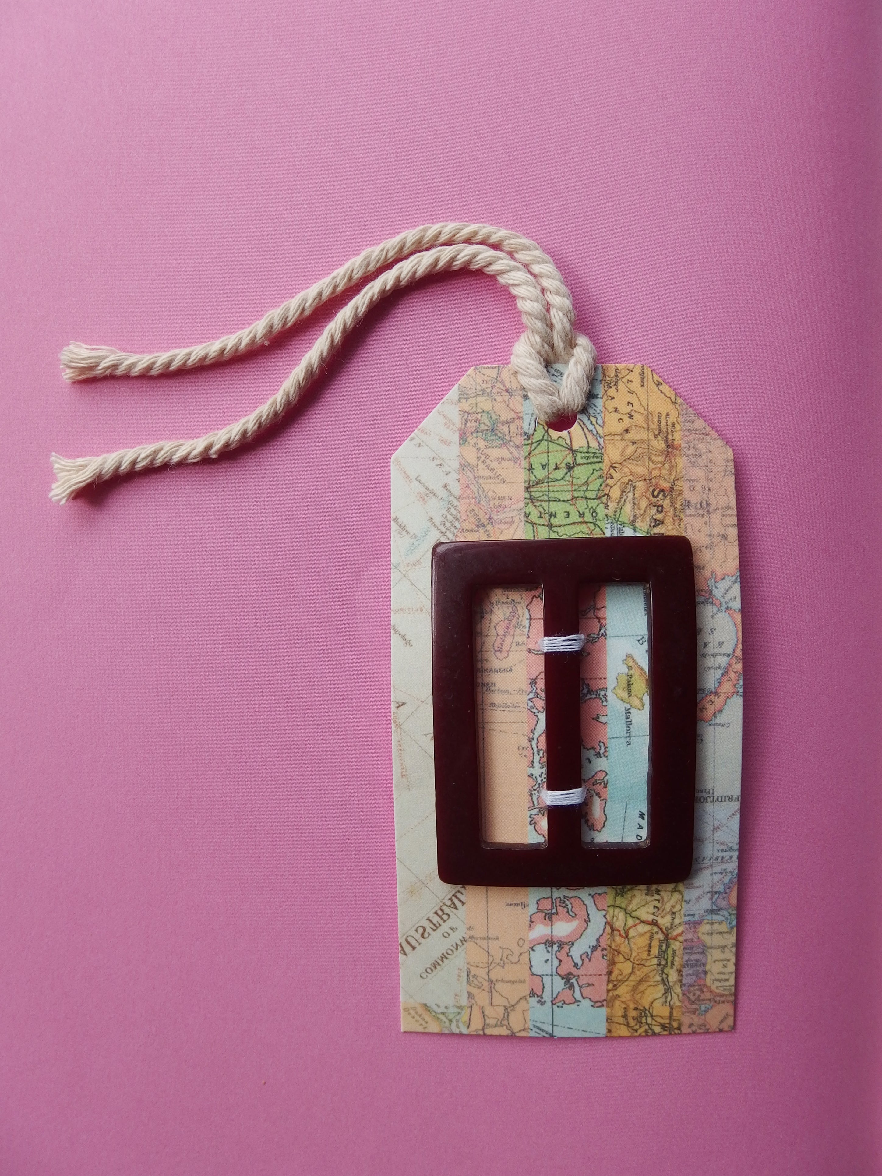 Vintage buckle: rectangular brown