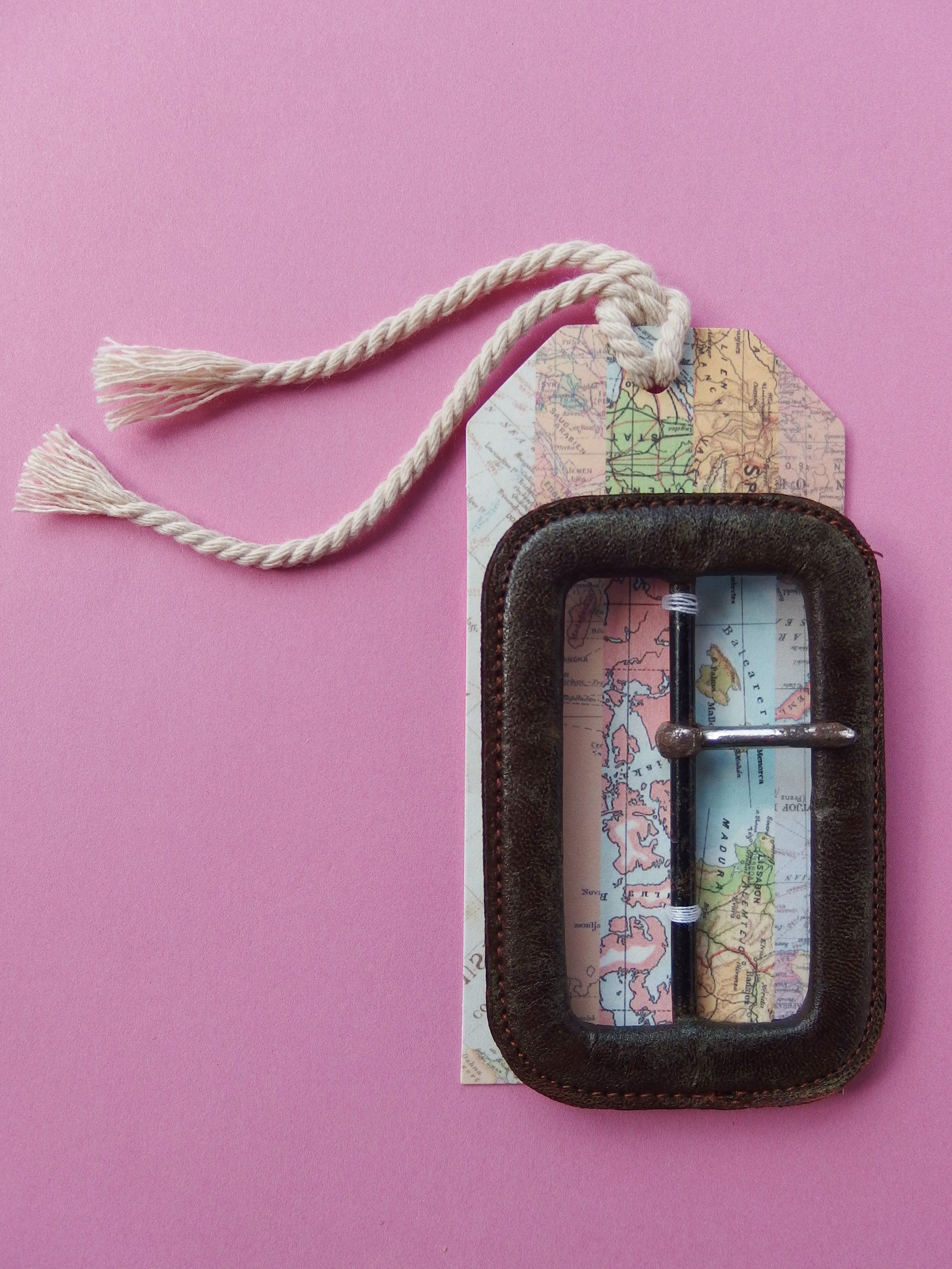 Vintage buckle: rectangular leather