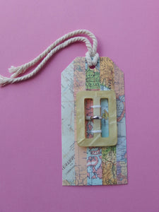Vintage buckle: rectangular ivory