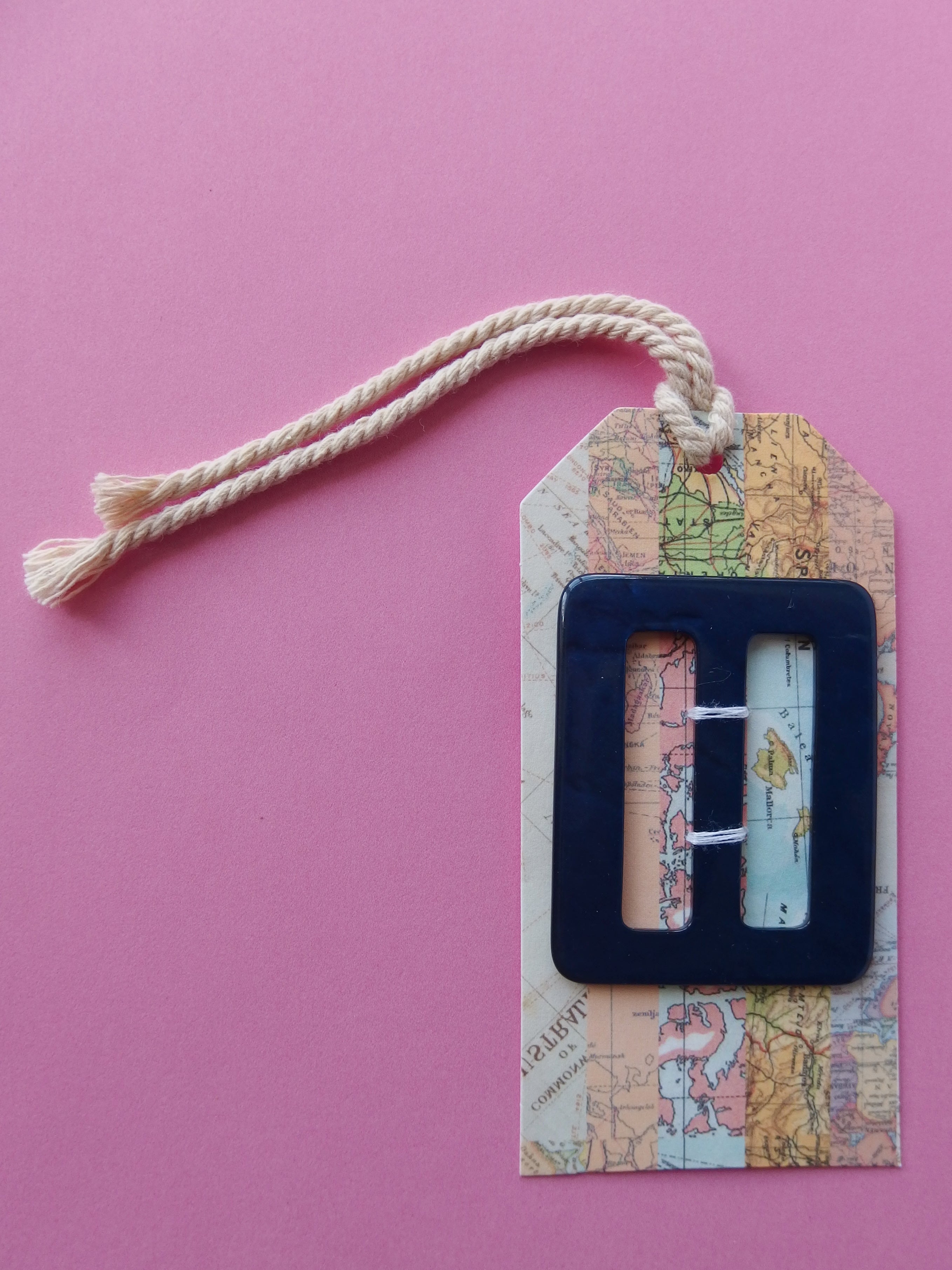 Vintage buckle: rectangular blue