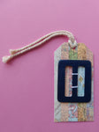 Vintage buckle: rectangular blue