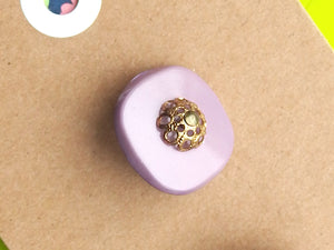Vintage Buttons: Purple and Gold