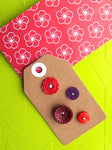 Vintage Buttons: red, magenta & purple
