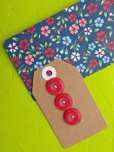 Vintage Buttons: red