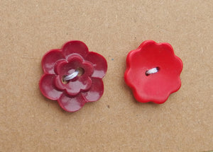 Vintage Buttons: Red