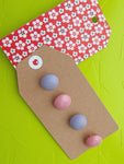 Vintage Buttons: Soft pink and purple