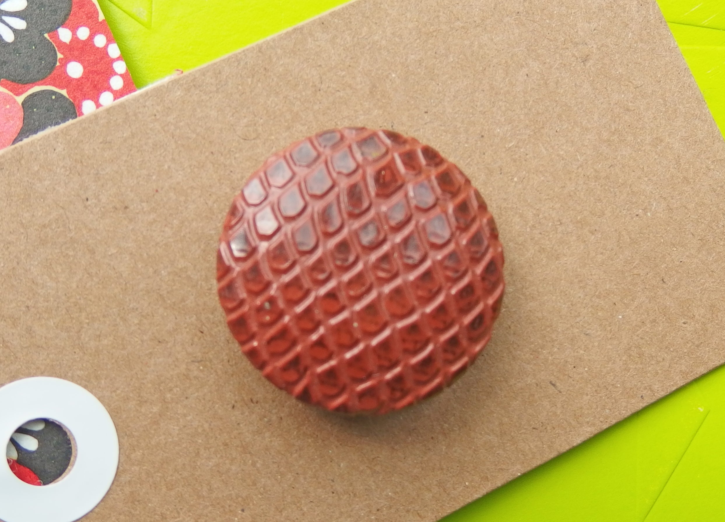 Vintage Buttons: Brown leather
