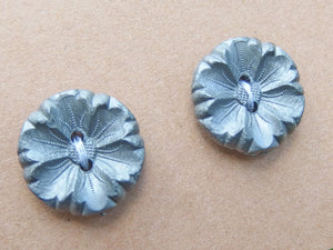 Vintage Buttons: Silver grey