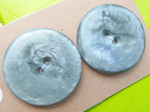 Vintage Buttons: Silver grey