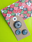 Vintage Buttons: Silver grey