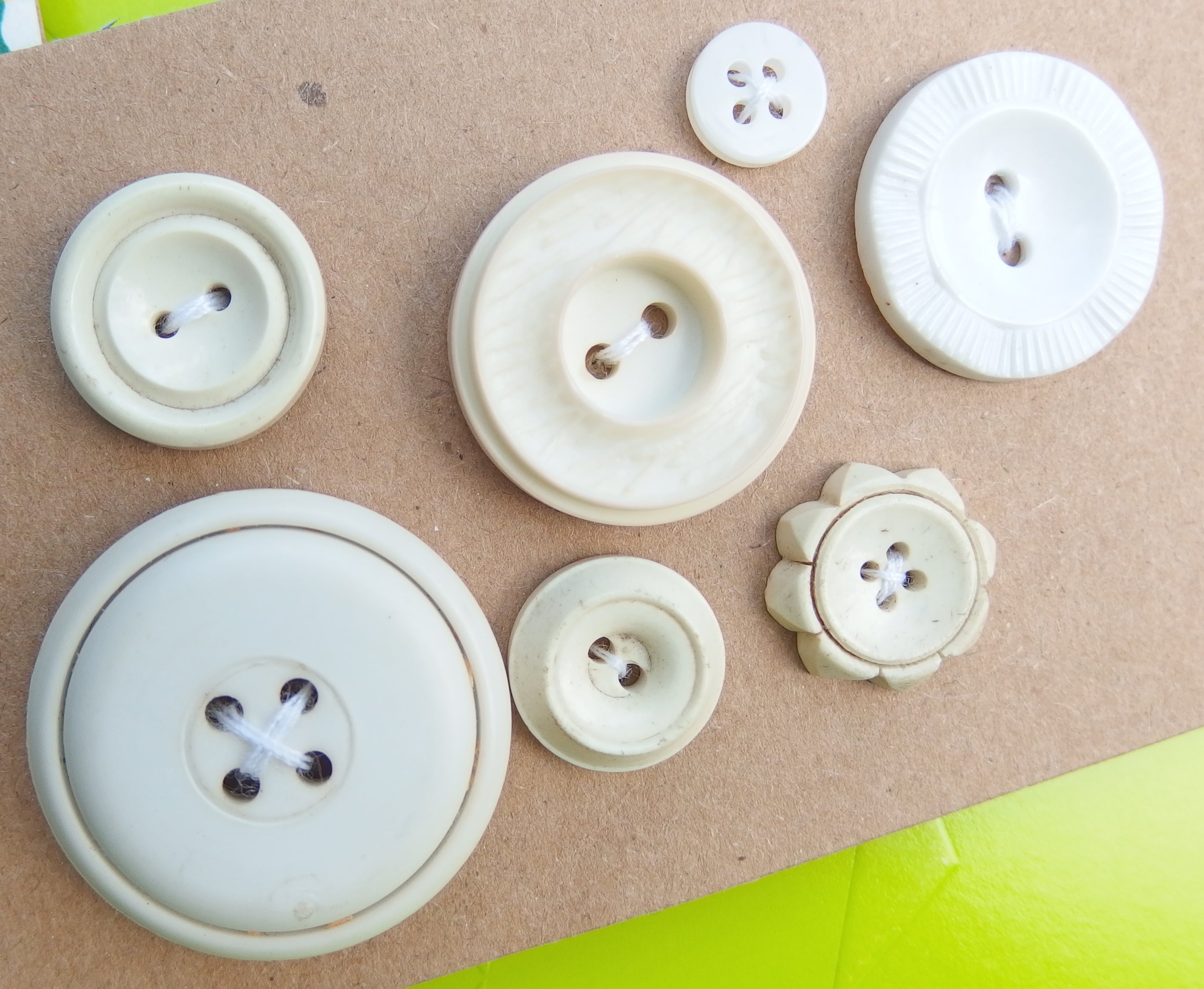 Vintage Buttons: White