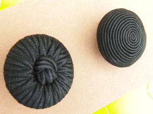 Vintage Buttons: Black Fabric